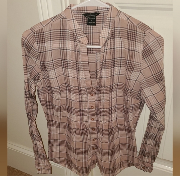 MODA INTERNATIONAL 100% COTTON BUTTON DOWN SHIRT SIZE SMALL - Picture 2 of 2
